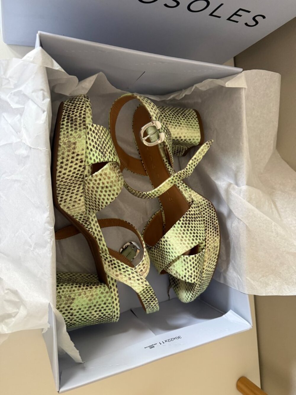 Aerosoles Women's COSMOS Heeled Sandal, Gleam Snake Print Leather, 8W - Picture 9 of 9
